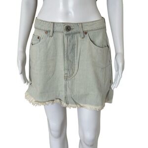 One Teaspoon Vanguard Brando Light Wash Denim Jean Miniskirt size 27